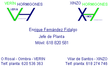 Verin Hormigones y Hormigones XInzo